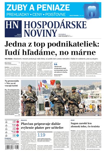 Obálka e-magazínu Hospodárske noviny 20.07.2016