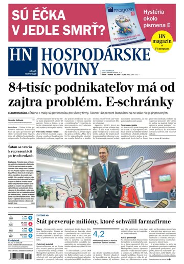 Obálka e-magazínu Hospodárske noviny 30.06.2017