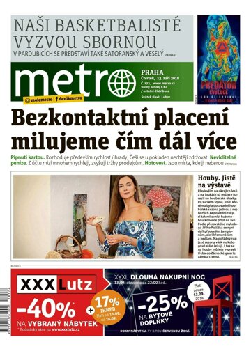Obálka e-magazínu deník METRO 13.9.2018