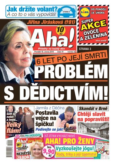 Obálka e-magazínu AHA! 18.2.2019