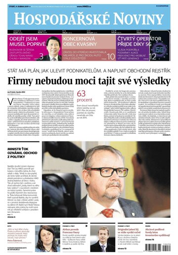 Obálka e-magazínu Hospodářské noviny 070 - 9.4.2019
