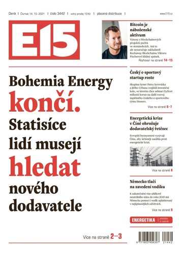 Obálka e-magazínu E15 14.10.2021