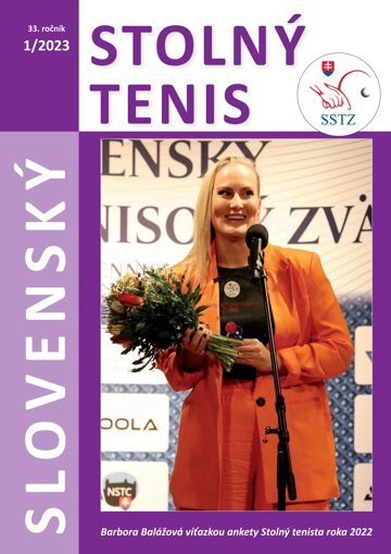 Obálka e-magazínu Časopis Slovenský stolný tenis 1/2023