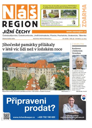 Obálka e-magazínu Náš Region - Jižní Čechy 38/2023