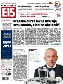 Obálka e-magazínu E15 9.1.2013