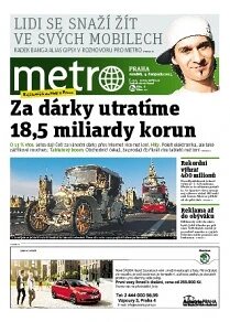 Obálka e-magazínu deník METRO 4.11.2013