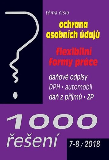 Obálka knihy 1000 riešení 7-8/2018