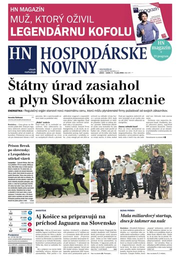 Obálka e-magazínu Hospodárske noviny 03.06.2016