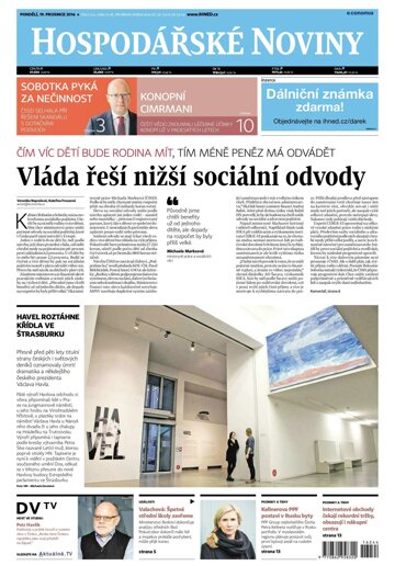 Obálka e-magazínu Hospodářské noviny 244 - 19.12.2016