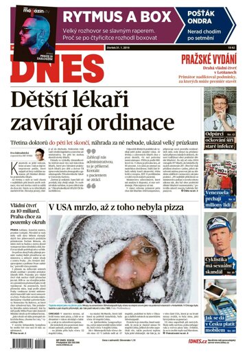 Obálka e-magazínu MF Dnes 31.1.2019