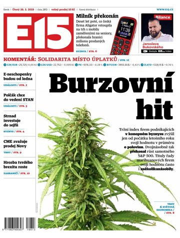 Obálka e-magazínu E15 26.3.2019