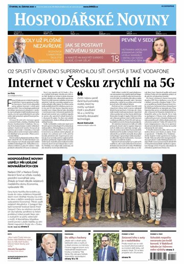 Obálka e-magazínu Hospodářské noviny 117 - 18.6.2020