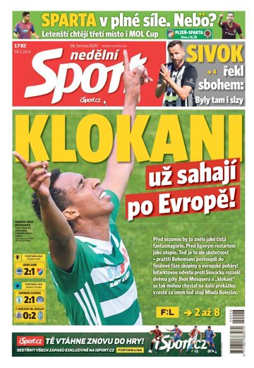 Obálka e-magazínu Nedělní Sport 28.6.2020