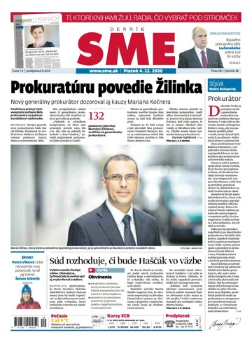 Obálka e-magazínu SME 4.12.2020