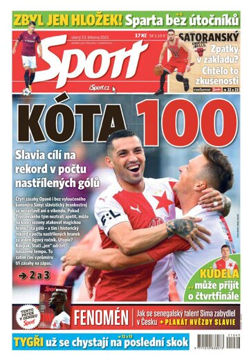 Obálka e-magazínu Sport 23.3.2021