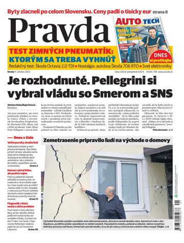 Obálka e-magazínu Pravda 11. 10. 2023