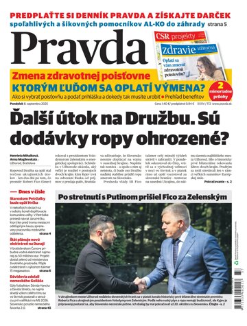 Obálka e-magazínu Pravda 8. 9. 2025