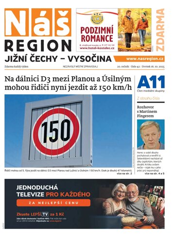 Obálka e-magazínu Náš Region - Vysočina 42/2025