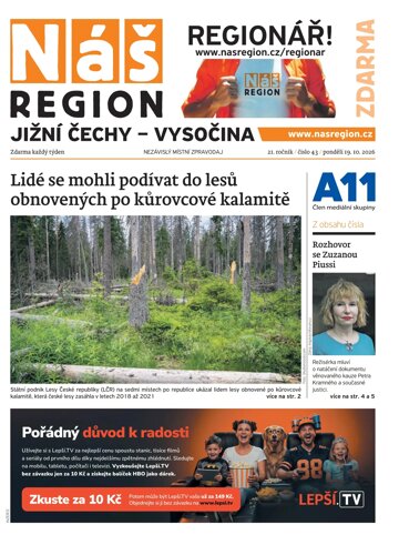 Obálka e-magazínu Náš Region - Vysočina 43/2026