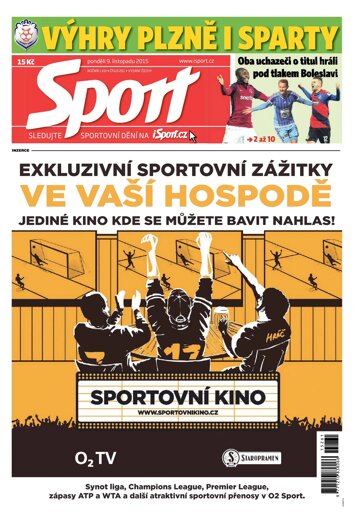Obálka e-magazínu Sport 9.11.2015