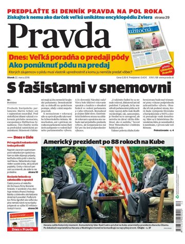 Obálka e-magazínu Pravda 22.3.2016
