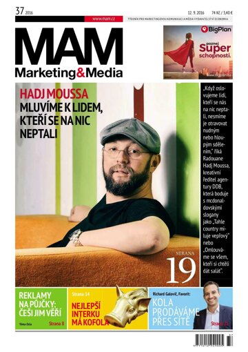 Obálka e-magazínu Marketing & Media 37 - 12.9.2016