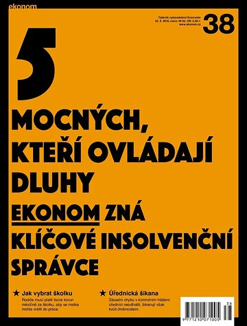 Obálka e-magazínu Ekonom 38 - 22.9.2016