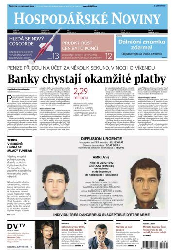 Obálka e-magazínu Hospodářské noviny 247 - 22.12.2016