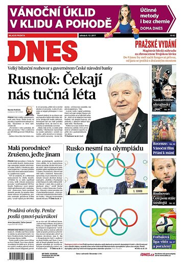 Obálka e-magazínu MF Dnes 6.12.2017