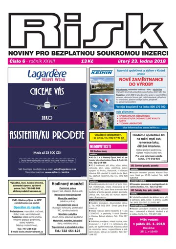 Obálka e-magazínu Risk 6/2018