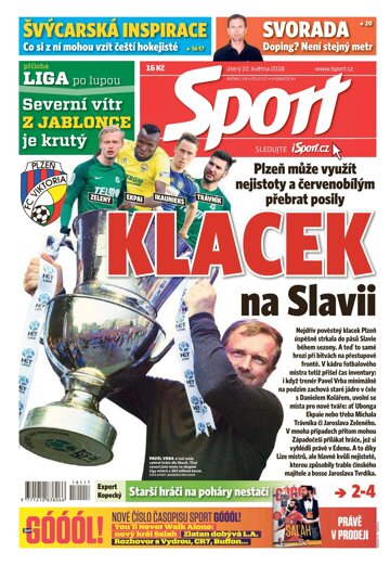 Obálka e-magazínu Sport 22.5.2018