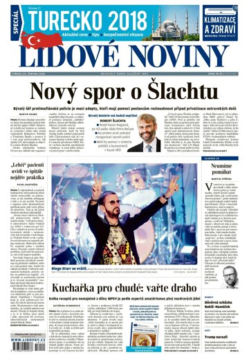 Obálka e-magazínu Lidové noviny 20.6.2018