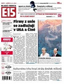 Obálka e-magazínu E15 31.8.2012