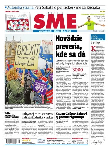 Obálka e-magazínu SME 30.1.2019