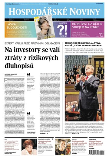 Obálka e-magazínu Hospodářské noviny 027 - 7.2.2019
