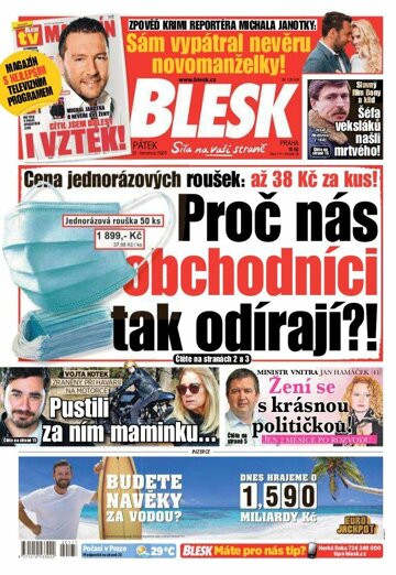 Obálka e-magazínu Blesk 31.7.2020