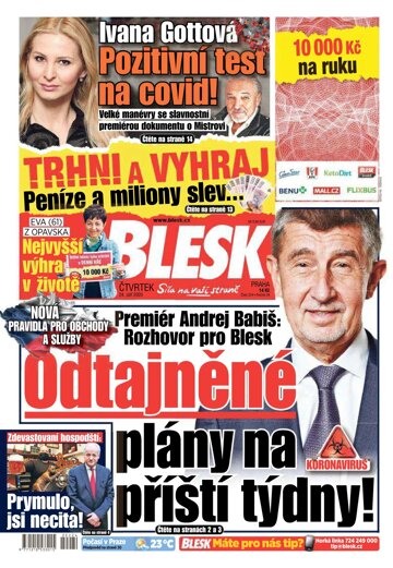 Obálka e-magazínu Blesk 24.9.2020