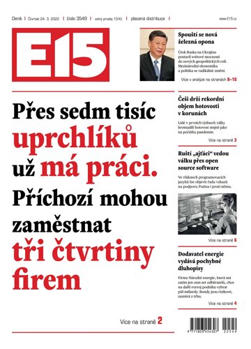 Obálka e-magazínu E15 24.3.2022