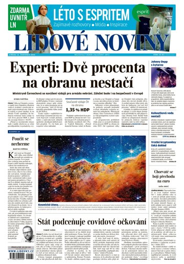 Obálka e-magazínu Lidové noviny 13.7.2022