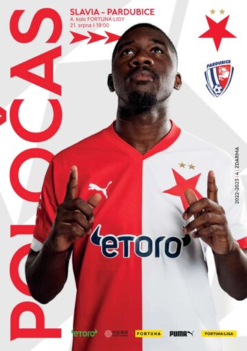 Obálka e-magazínu Poločas 23/2022č.04 Slavia - Pardubice