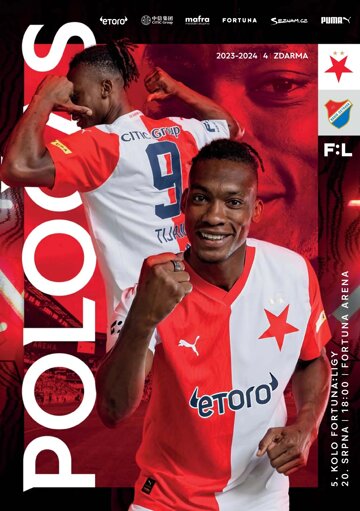 Obálka e-magazínu Poločas 24/2023č.04 Slavia - Baník