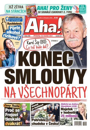 Obálka e-magazínu AHA! 3.11.2025
