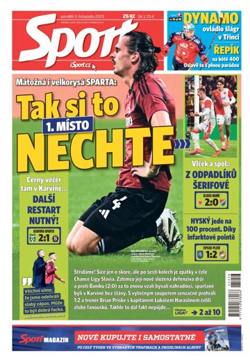 Obálka e-magazínu Sport 3.11.2025