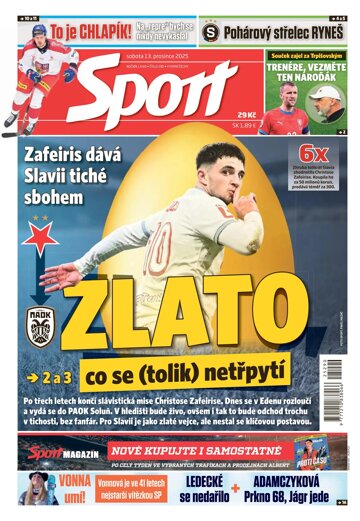 Obálka e-magazínu Sport 13.12.2025