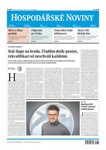 Obálka e-magazínu Hospodářské noviny 084 - 4.5.2026