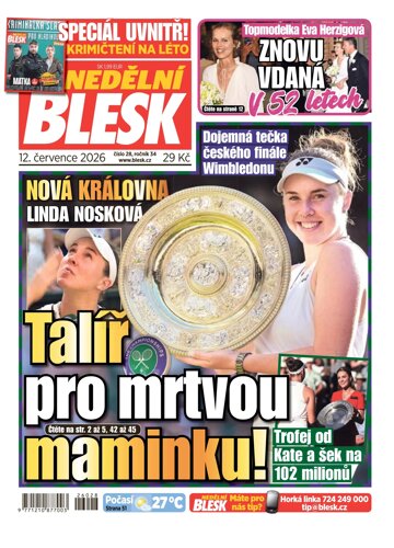 Obálka e-magazínu Nedělní Blesk 12.7.2026