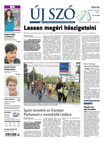 Obálka e-magazínu Új Szó 11.9.2015