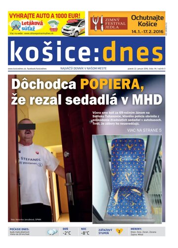Obálka e-magazínu košice:dnes 22.1.2016