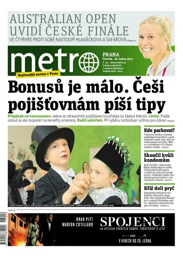 Obálka e-magazínu deník METRO 26.1.2017