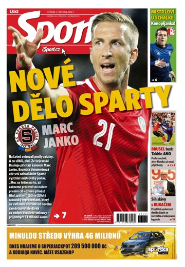 Obálka e-magazínu Sport 7.6.2017